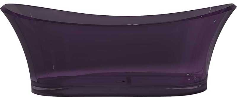 Anzzi Azul 5.8 ft. Man-Made Stone Freestanding Non-Whirlpool Bathtub in Evening Violet and Kros Series Faucet in Chrome 3