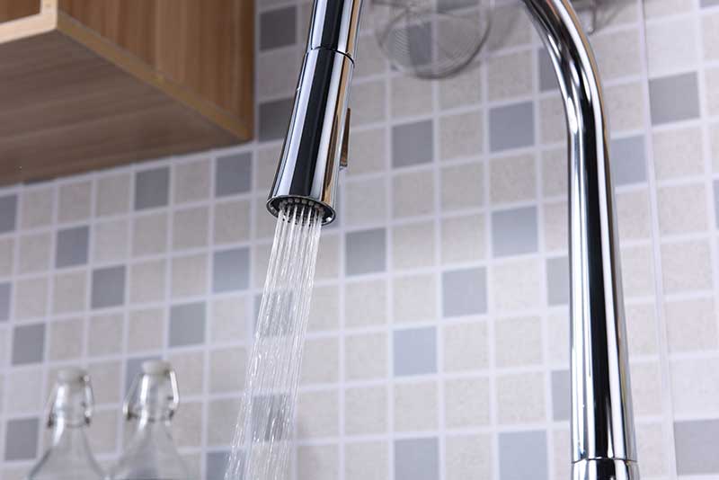 Anzzi Orbital Single Handle Pull-Down Sprayer Kitchen Faucet in Polished Chrome KF-AZ186CH 8