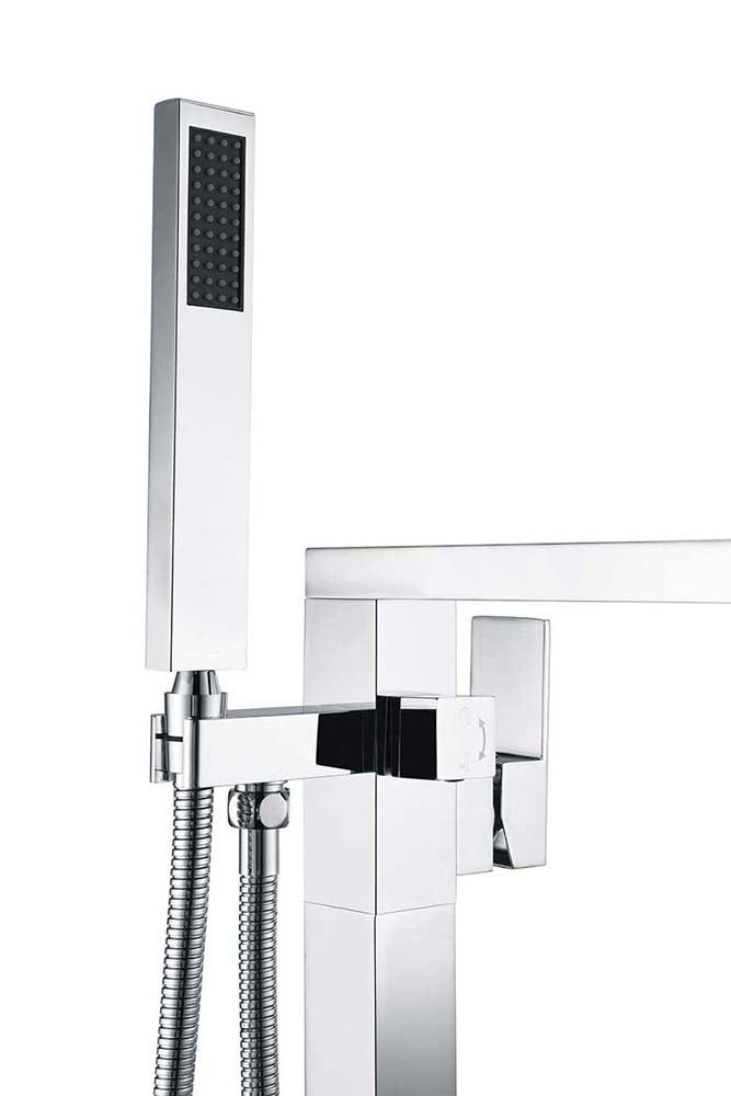 Anzzi Khone 2-Handle Claw Foot Tub Faucet with Hand Shower in Polished Chrome FS-AZ0037CH 6