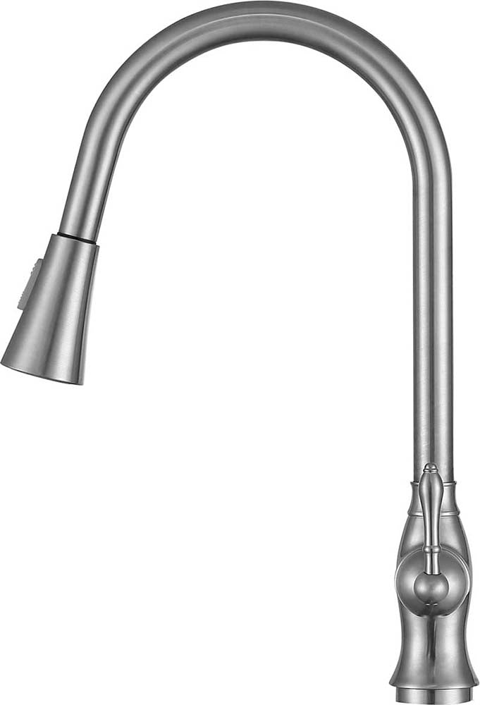 Anzzi Rodeo Single-Handle Pull-Out Sprayer Kitchen Faucet in Brushed Nickel KF-AZ214BN 3