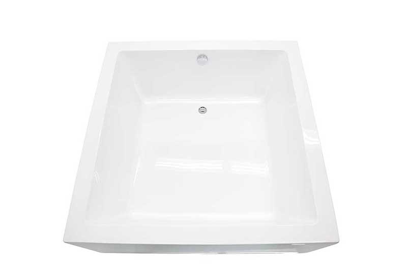 Anzzi Apollo 4.6 ft. Acrylic Freestanding Non-Whirlpool Bathtub in White and Kase Series Faucet in Chrome 3