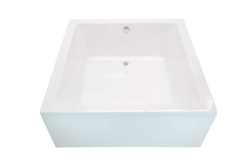 Anzzi Apollo 4.6 ft. Acrylic Freestanding Non-Whirlpool Bathtub in White and Kase Series Faucet in Chrome 2