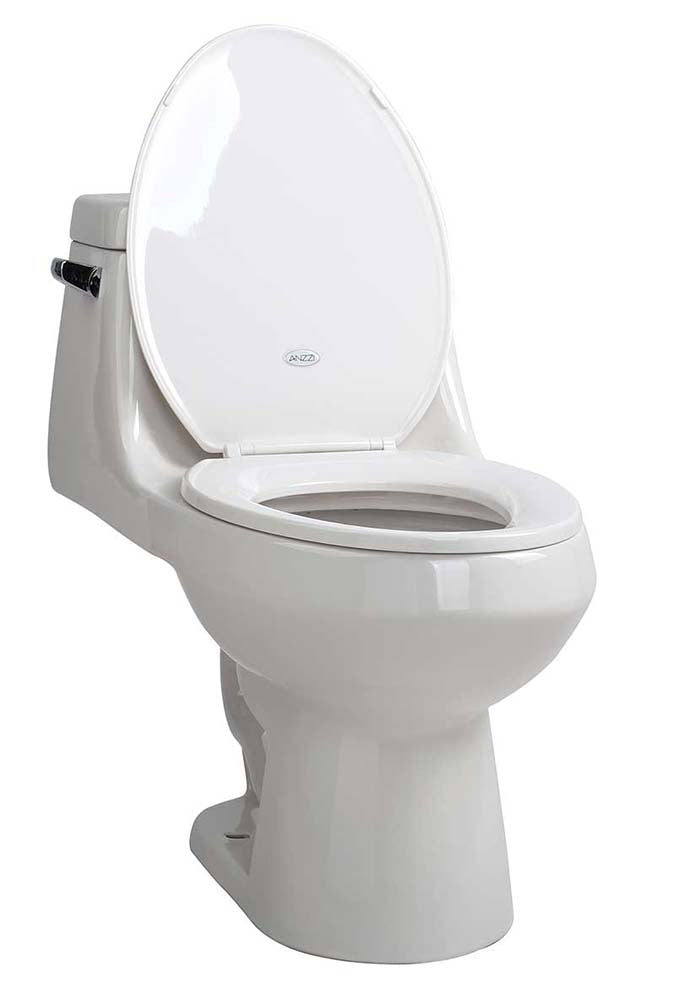 Anzzi Zeus 1-piece 1.28 GPF Single Flush Elongated Toilet in White T1-AZ058 23