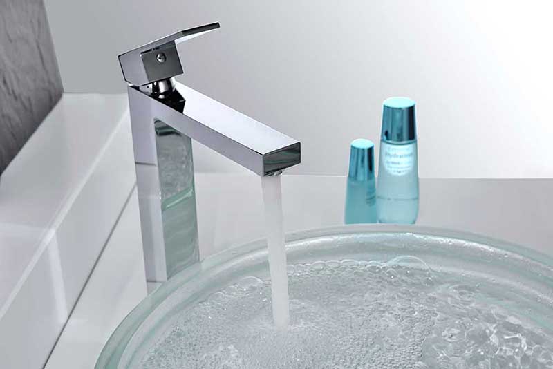 Anzzi Enti Series Single Handle Vessel Sink Faucet in Polished Chrome 4