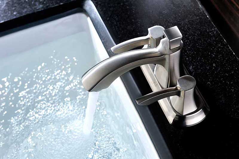 Anzzi Vista Series 2-Handle Bathroom Sink Faucet in Brushed Nickel 5