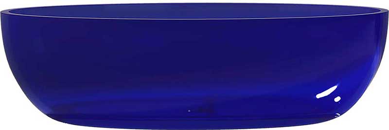Anzzi Opal 5.6 ft. Man-Made Stone Freestanding Non-Whirlpool Bathtub in Regal Blue and Dawn Series Faucet in Chrome 3
