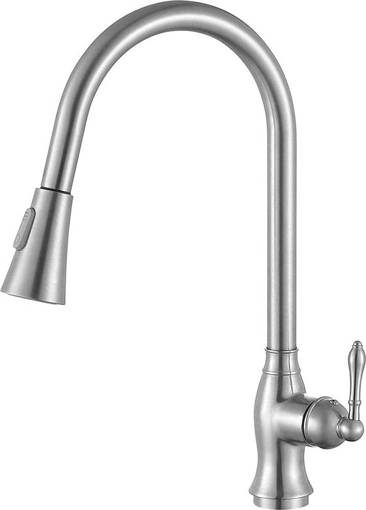 Anzzi Rodeo Single-Handle Pull-Out Sprayer Kitchen Faucet in Brushed Nickel KF-AZ214BN 2