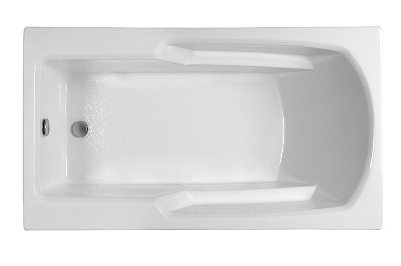 Reliance Rectangular End Drain Soaking Bath White 59.25" x 31.75" x 18.5" (R6032ERRS-W)