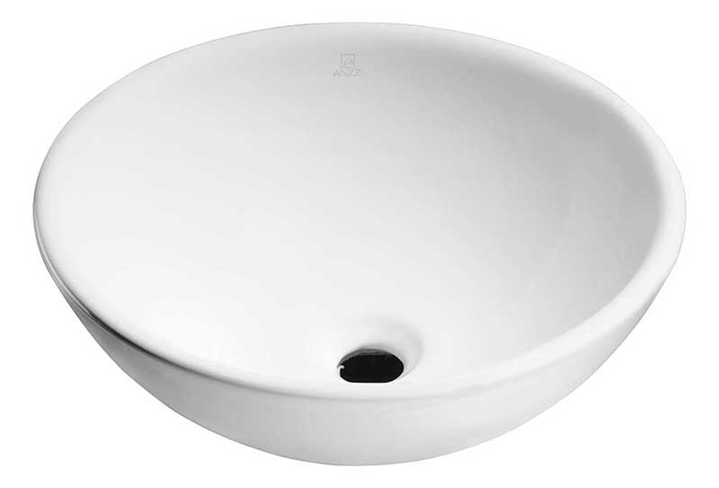 Anzzi Deux Series Ceramic Vessel Sink in White