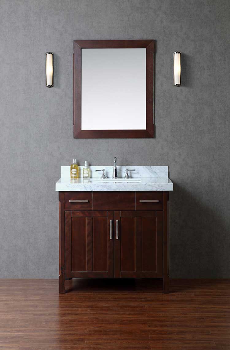 Ariel by Seacliff Redford 36" Single-Sink Bathroom Vanity Set With Mirror SCRED36TWA
