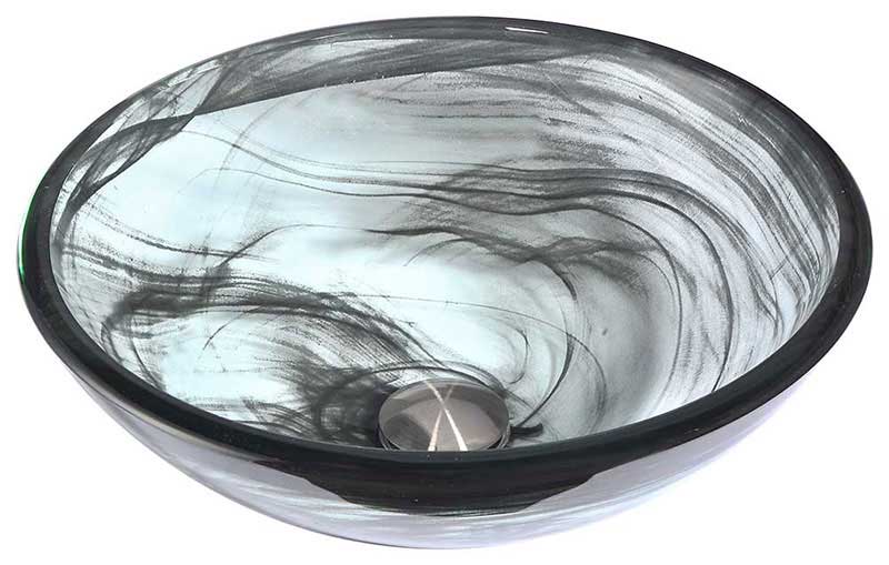 Anzzi Mezzo Series Deco-Glass Vessel Sink in Emerald Wisp