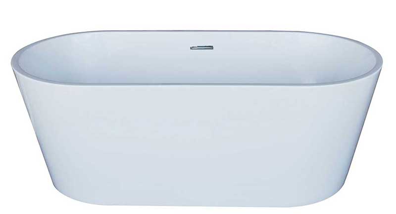 Anzzi Dover 67 in. One Piece Acrylic Freestanding Bathtub in Glossy White 4