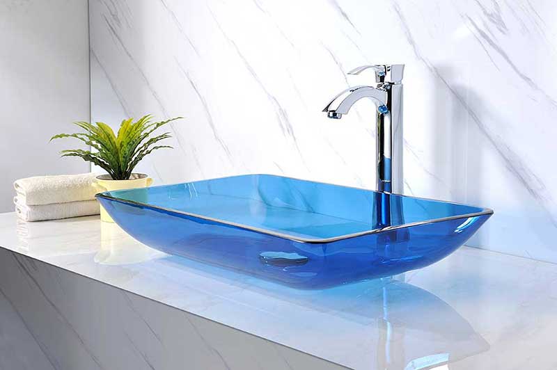 Anzzi Harmony Series Deco-Glass Vessel Sink in Cloud Blue 4