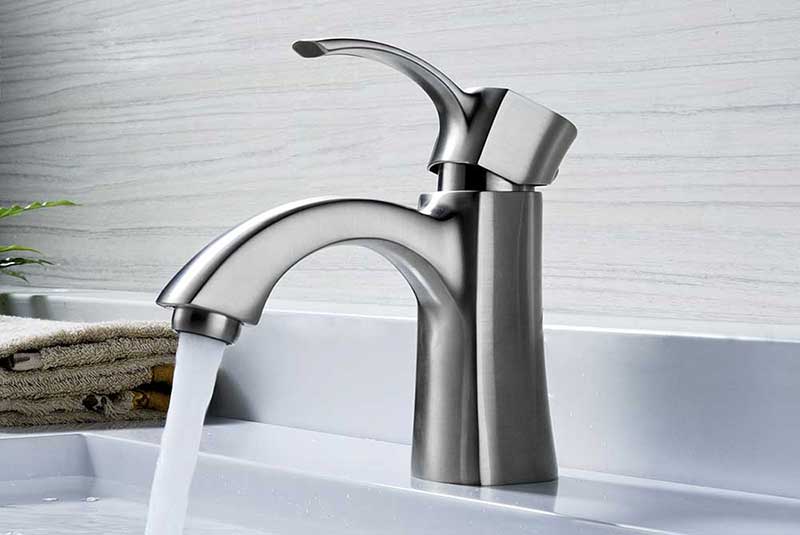Anzzi Alto Series Single Handle Bathroom Sink Faucet in Brushed Nickel 3