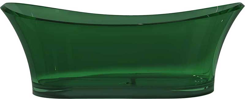 Anzzi Azul 5.8 ft. Man-Made Stone Freestanding Non-Whirlpool Bathtub in Emerald Green and Dawn Series Faucet in Chrome 3