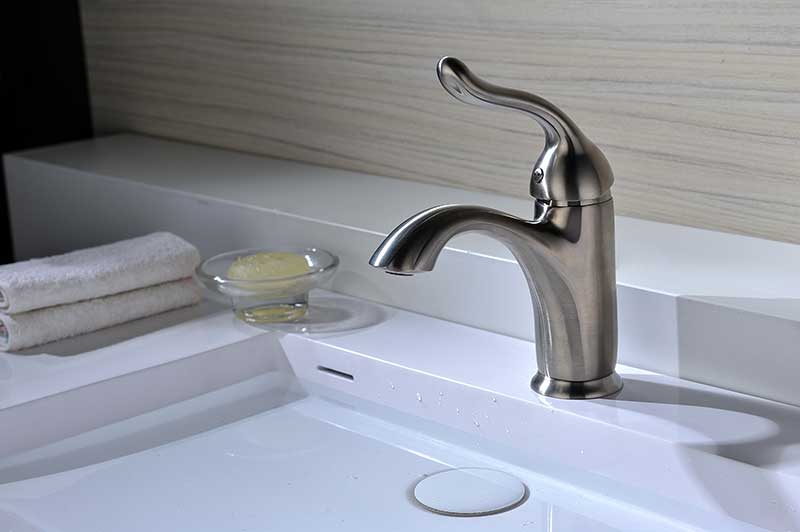 Anzzi Arc Series Single Hole Single-Handle Low-Arc Bathroom Faucet in Brushed Nickel L-AZ009BN 2