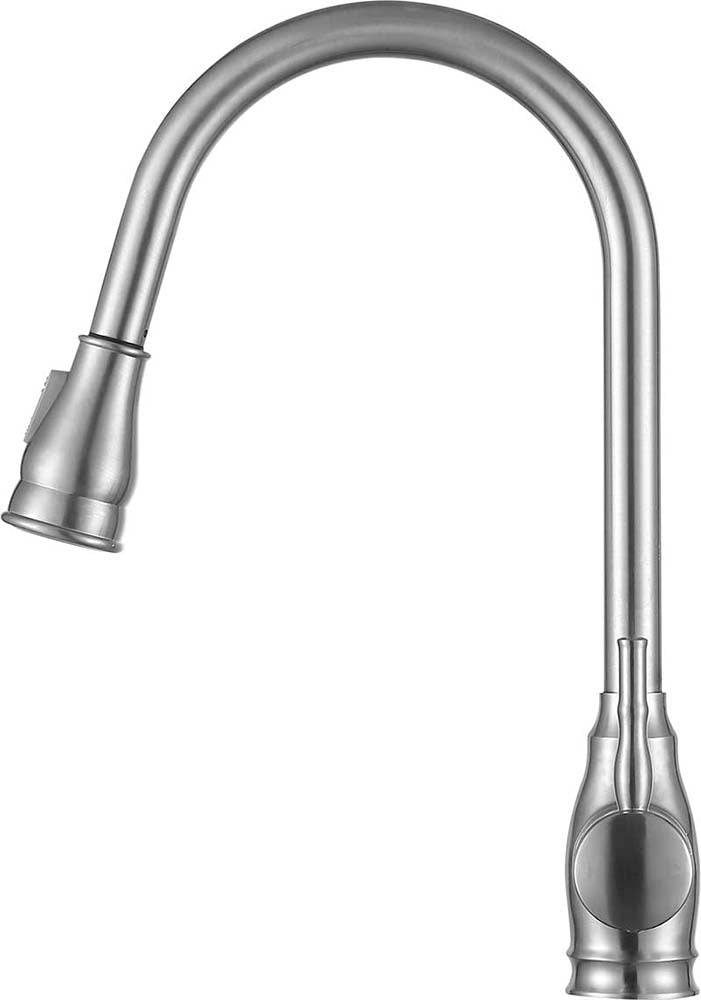 Anzzi Bell Single-Handle Pull-Out Sprayer Kitchen Faucet in Brushed Nickel KF-AZ215BN 2