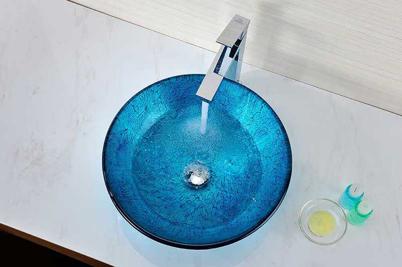 Anzzi Accent Series Deco-Glass Vessel Sink in Emerald Ice 2