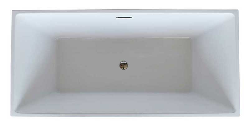 Anzzi Fjord 5.6 ft. Acrylic Freestanding Non-Whirlpool Bathtub in White and Dawn Series Faucet in Chrome 3