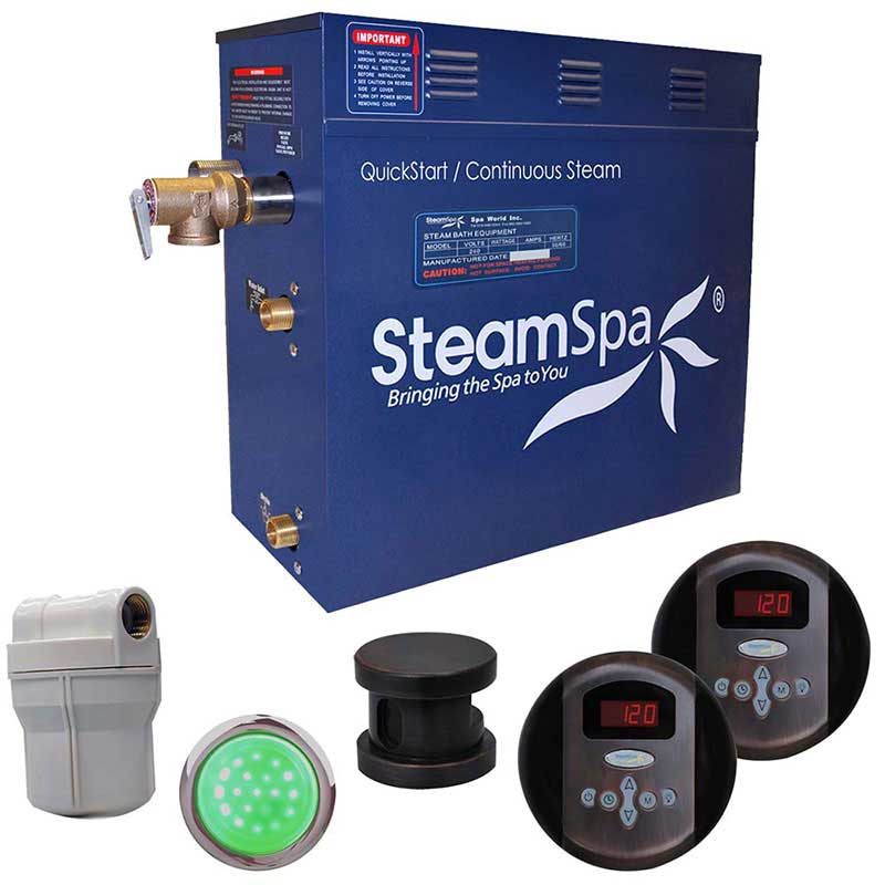 SteamSpa Royal 4.5 KW QuickStart Acu-Steam Bath Generator Package in Oil Rubbed Bronze