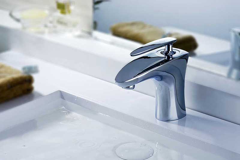 Anzzi Tone Series Single Handle Bathroom Sink Faucet in Polished Chrome 3
