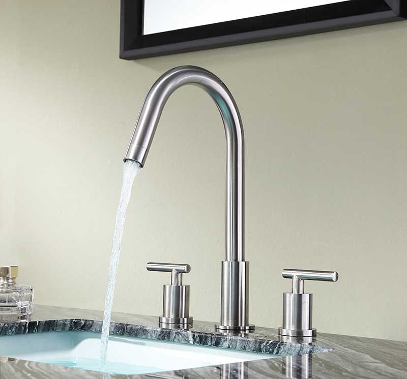 Anzzi Spartan 8 in. Widespread 2-Handle Bathroom Faucet in Brushed Nickel L-AZ191BN 7
