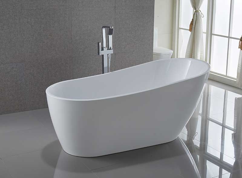 Anzzi Trend Series 5.58 ft. Freestanding Bathtub in White FT-AZ093 3