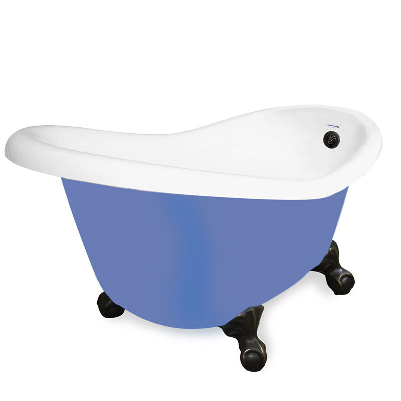American Bath Factory Ascot 60" Splash of Color AcraStone Tub & Drain, 7" Faucet Holes