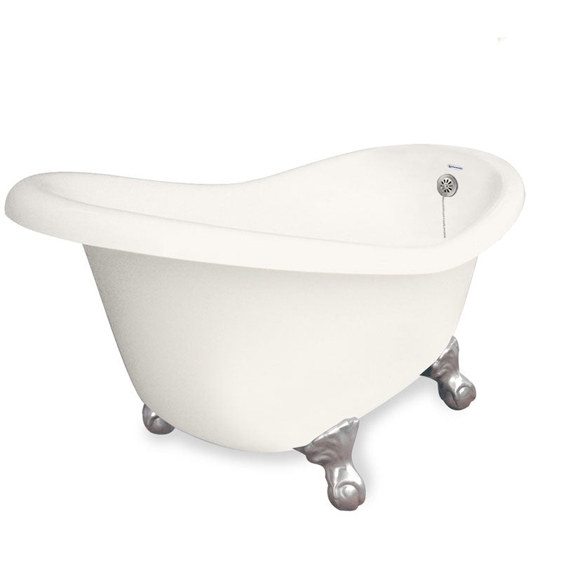 American Bath Factory Marilyn 67" Bisque AcraStone Tub & Drain, 7" Faucet Holes