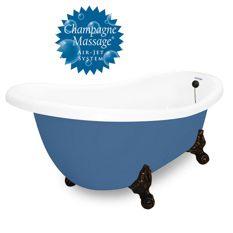 American Bath Factory 71" Churchill in Splash of Color with Old World Bronze Finish and None