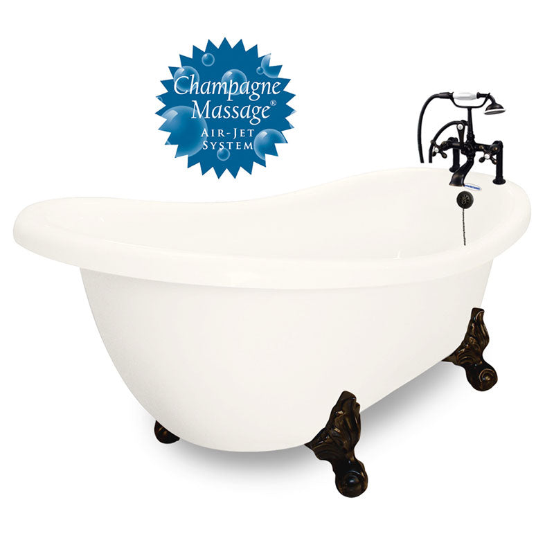 American Bath Factory Champagne Churchill 71" Bisque AcraStone Package