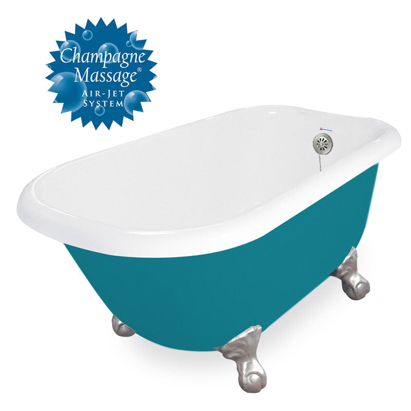 American Bath Factory 60" Trinity in Splash of Color with Satin Nickel Finish and None