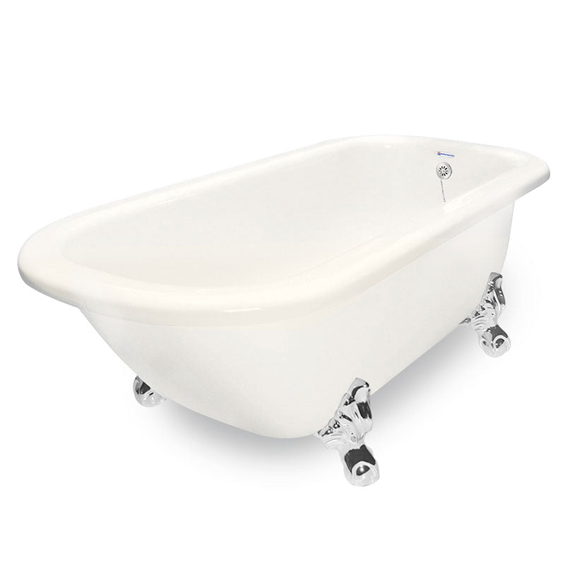 American Bath Factory Maverick 67" Bisque AcraStone Tub & Drain, 7" Faucet Holes