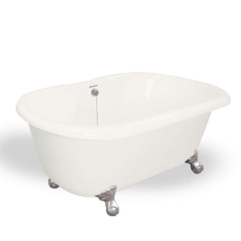 American Bath Factory Melinda 60" Bisque AcraStone Tub & Drain , 7" Faucet Holes