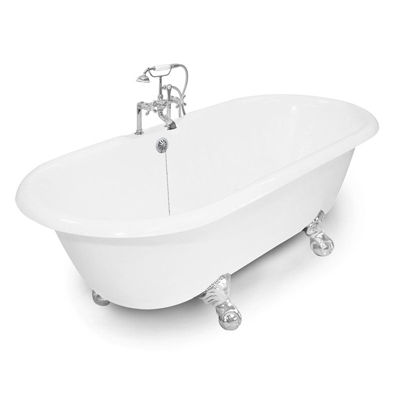 American Bath Factory Winston 67" White Cast Iron Package