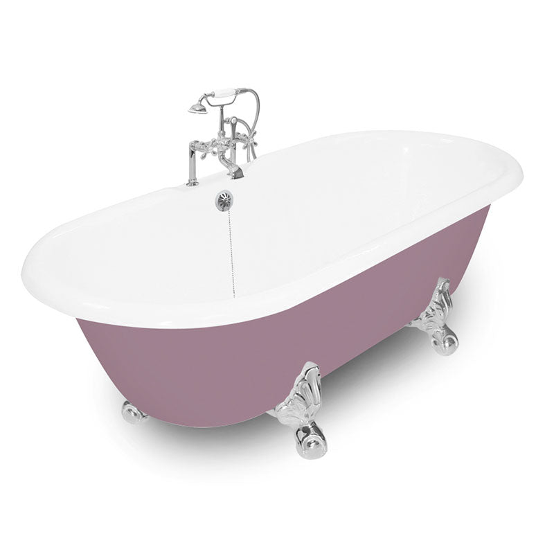American Bath Factory 67" Winston in Splash of Color with Chrome Finish and F100A Deck Mount