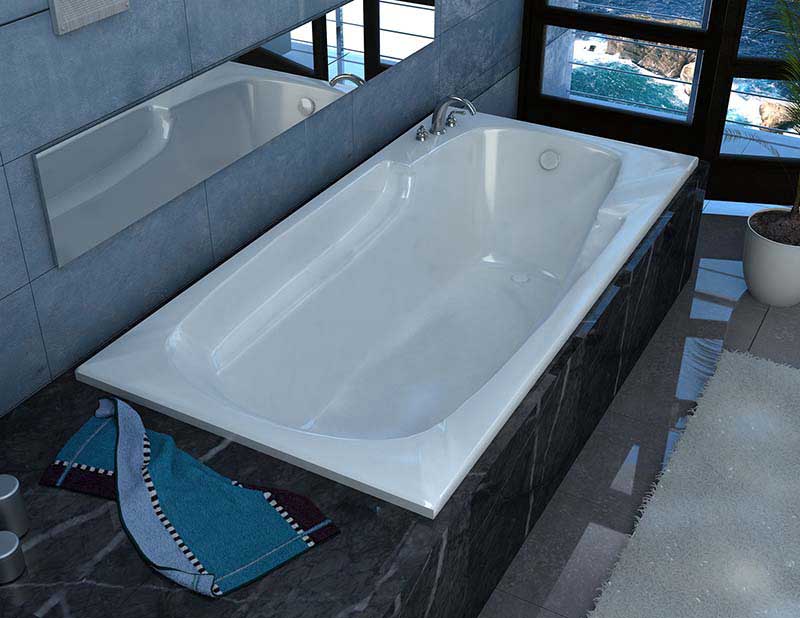 Venzi Aesis 32 x 60 Rectangular Soaking Bathtub with Reversible Drain By Atlantis