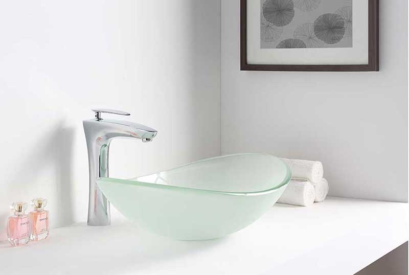 Anzzi Forza Series Deco-Glass Vessel Sink in Lustrous Frosted Finish 6