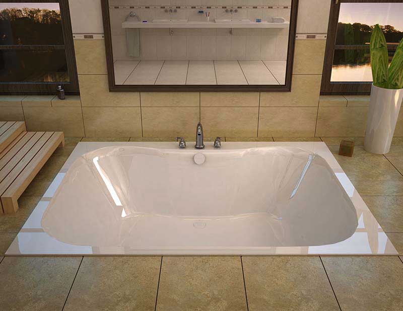 Venzi Flora 40 x 60 Rectangular Soaking Bathtub with Center Drain By Atlantis