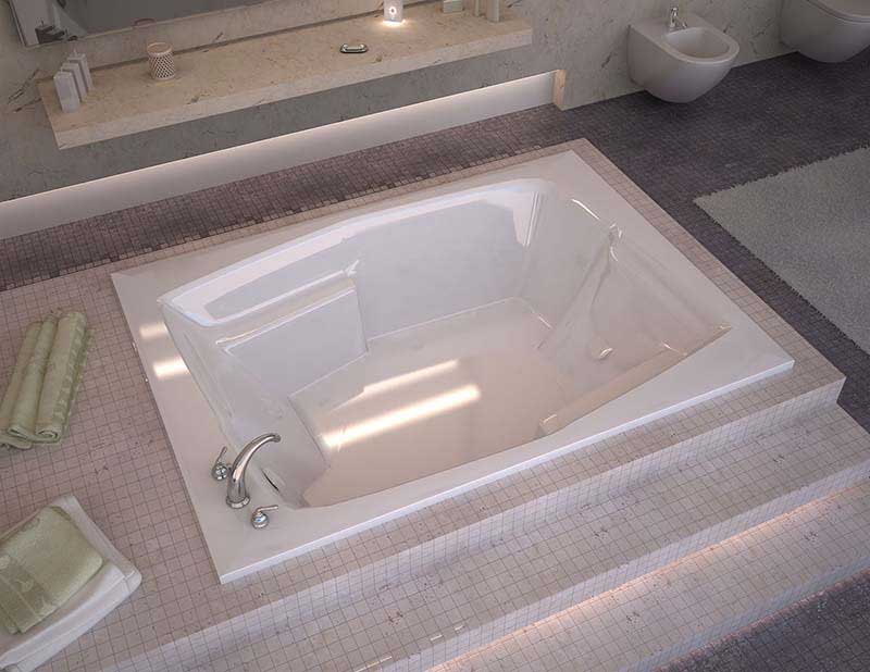 Venzi Capri 54 x 72 Rectangular Soaking Bathtub with Reversible Drain By Atlantis