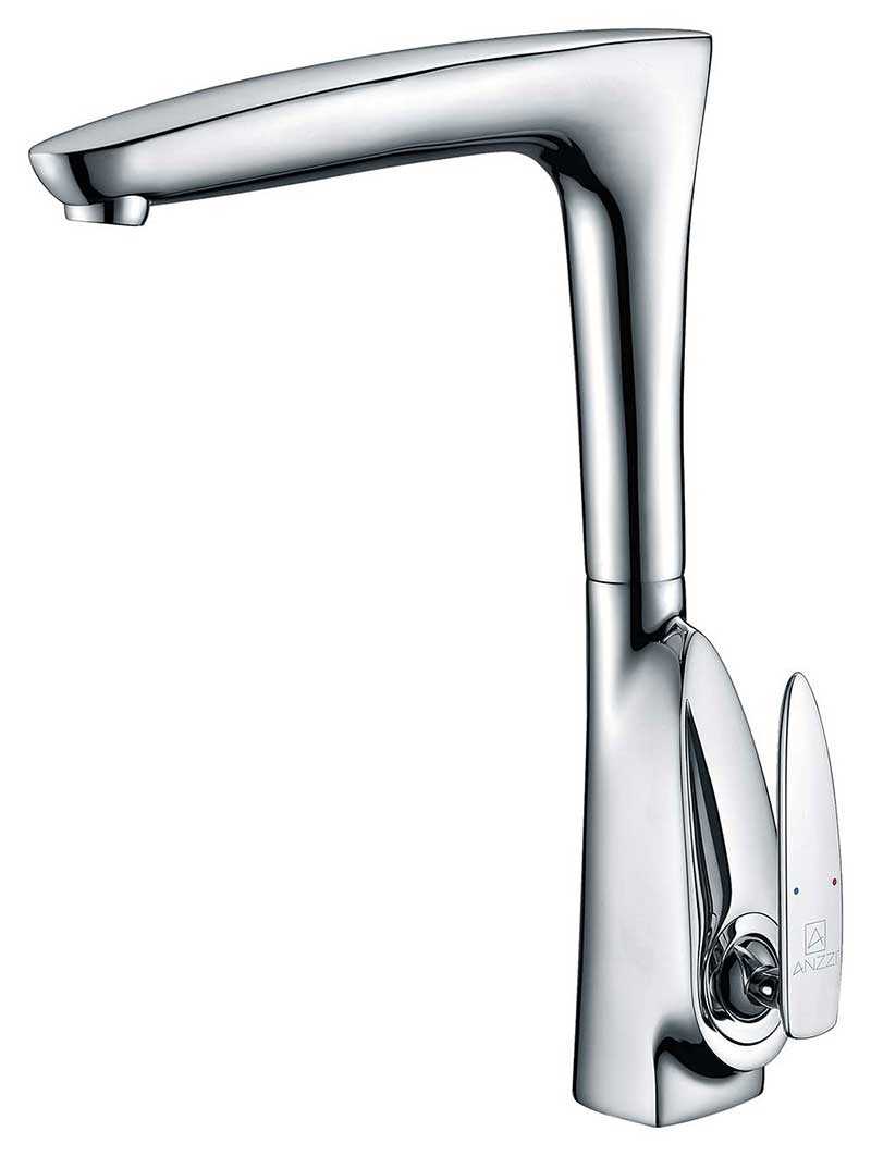 Anzzi Timbre Series Single Handle Kitchen Faucet in Polished Chrome