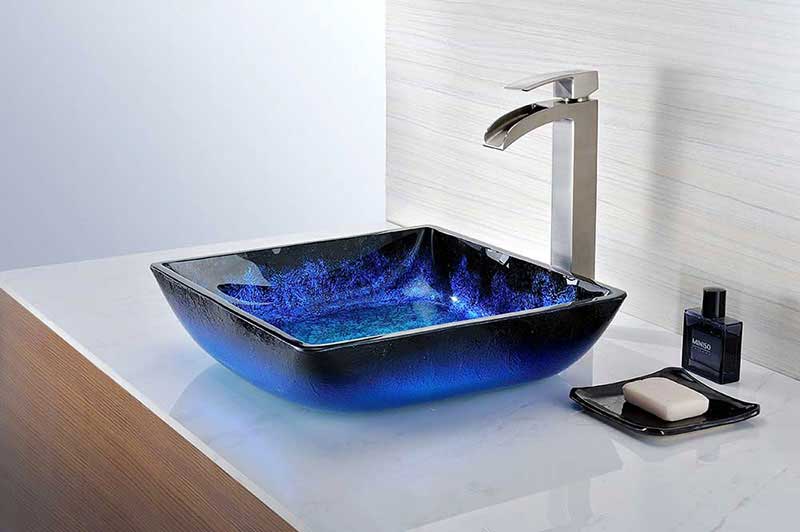 Anzzi Viace Series Deco-Glass Vessel Sink in Blazing Blue 5