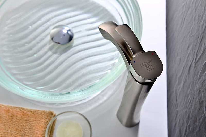 Anzzi Harmony Series Single Handle Vessel Sink Faucet in Brushed Nickel 5