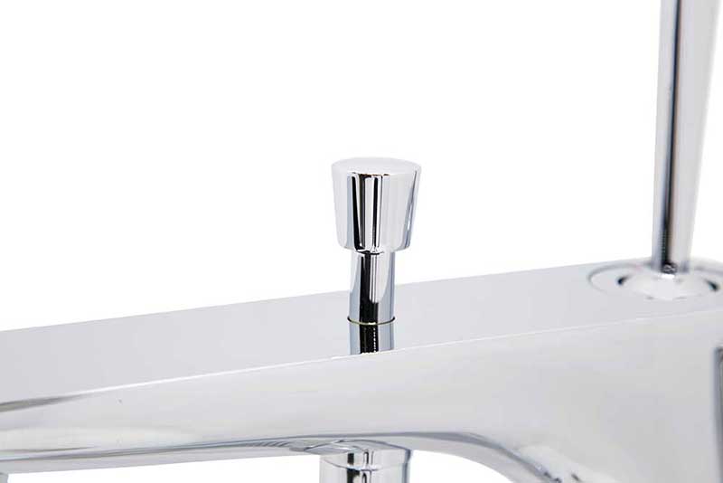 Anzzi Kase Series 1-Handle Freestanding Claw Foot Tub Faucet with Hand shower in Polished Chrome 9