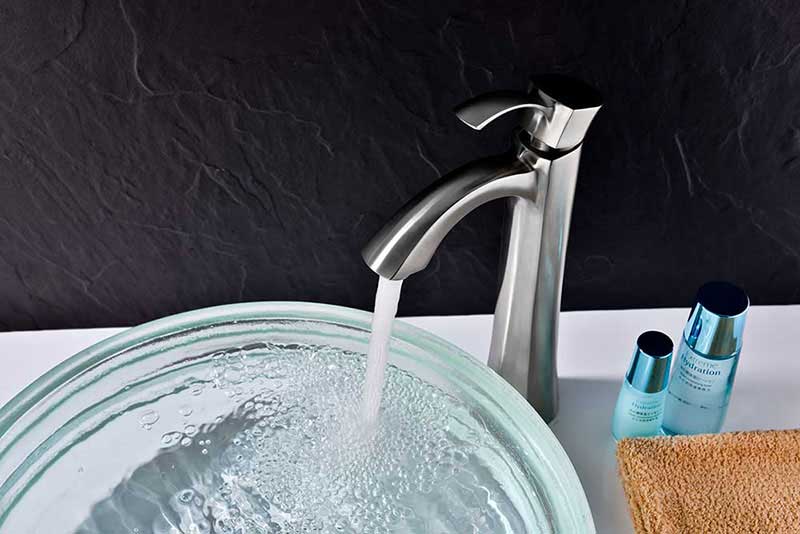 Anzzi Harmony Series Single Handle Vessel Sink Faucet in Brushed Nickel 6