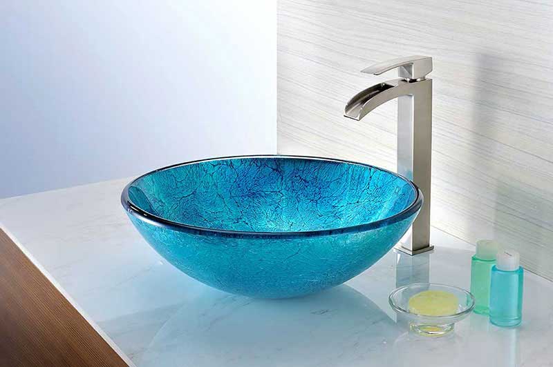Anzzi Accent Series Deco-Glass Vessel Sink in Emerald Ice 5