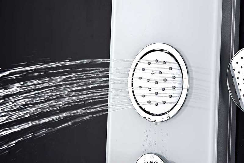 Anzzi PLAINS Series 56 in. Full Body Shower Panel System with Heavy Rain Shower and Spray Wand in White 6