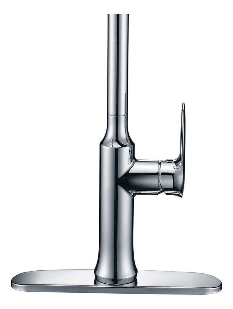 Anzzi Cresent Single Handle Pull-Down Sprayer Kitchen Faucet in Polished Chrome KF-AZ1068CH 6