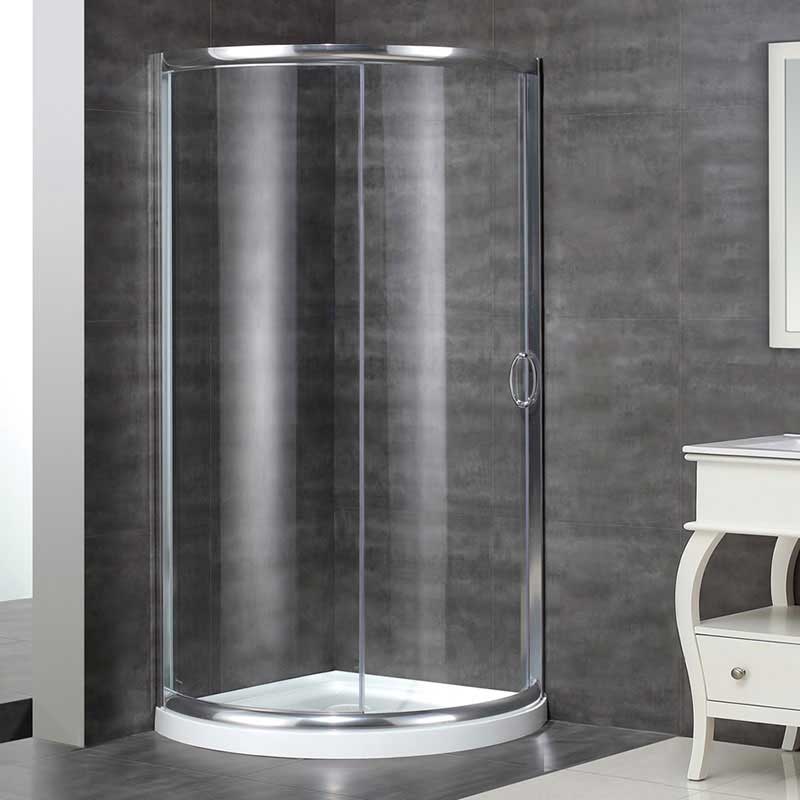 Aston Neo-Angle Door Round Shower Enclosure with Shower Base