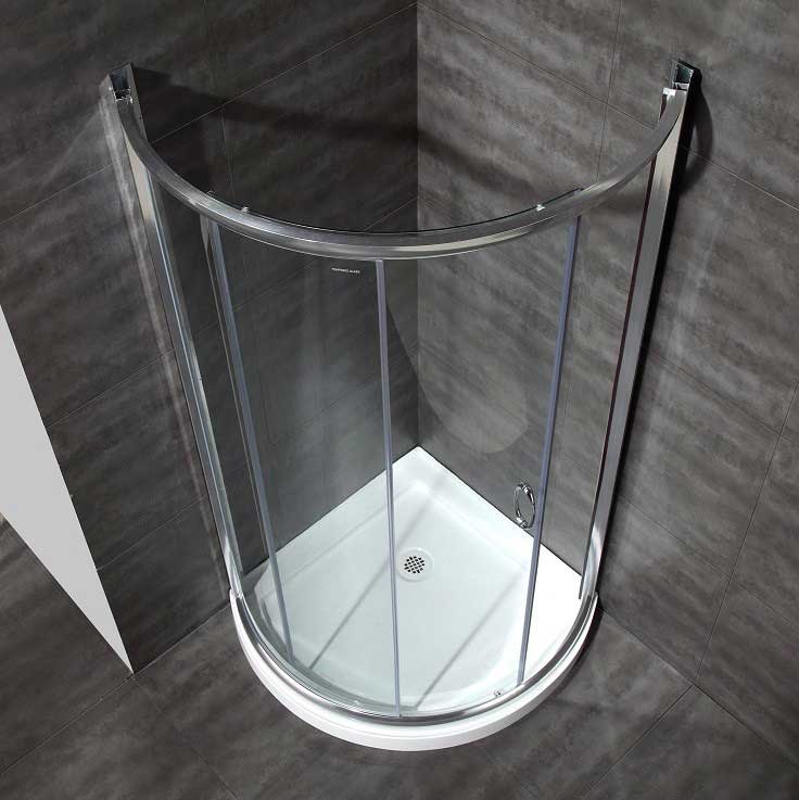 Aston Neo-Angle Door Round Shower Enclosure with Shower Base 3